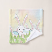 Mignonne lapin et oeufs de Pâques (Gant de toilette)