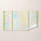 Mignonne lapin et oeufs de Pâques (Serviette à main)