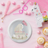 Mignonne lapin et papillon. Assiette en Papier. (Fête)