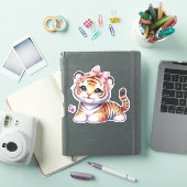 Mignonne-Le ! Sticker de scrapbooking Tiger person (Couverture iPad)