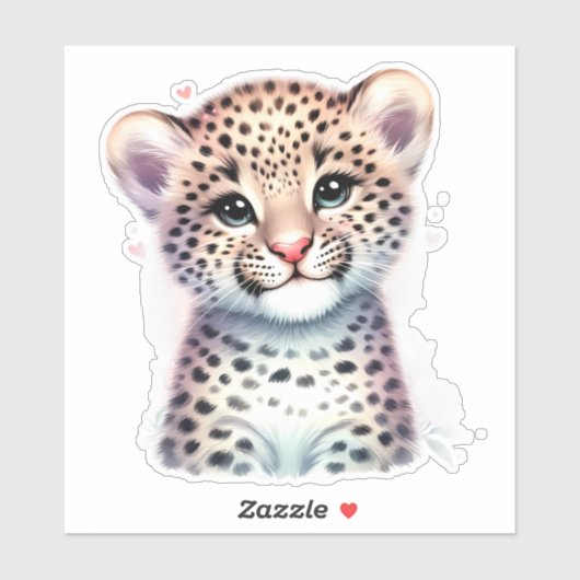 Mignonne-Le ! Sticker Leopard Custom Cut (Feuille)