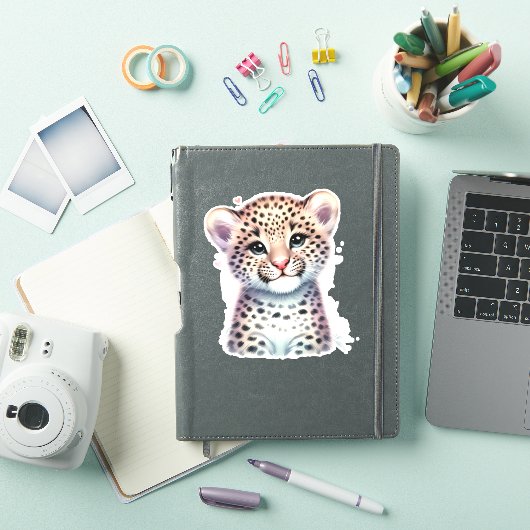 Mignonne-Le ! Sticker Leopard Custom Cut (Couverture iPad)
