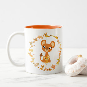 Mignonne Lionesses du dessin animé Mandala Mug