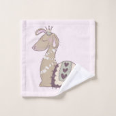 Mignonne Llama Princesse portant une couronne (Gant de toilette)
