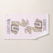 Mignonne Llama Princesse portant une couronne (Serviette à main)