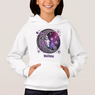 Mignonne lune étoiles ajouter nom enfants filles