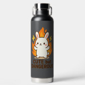 Mignonne mais dangereuse Bouteille d'eau de lapin (Avant)