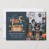 Mignonne Maison Hantée Éffrayante Carte photo d'Ha (Devant)