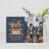 Mignonne Maison Hantée Éffrayante Carte photo d'Ha (Debout devant)