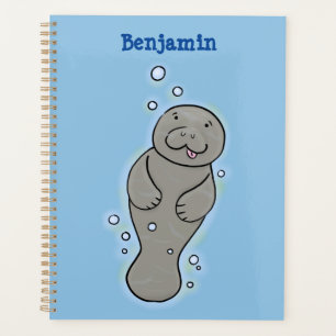 Mignonne manatée bébé avec bulles illustration