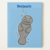 Mignonne manatée bébé avec bulles illustration (Dos)