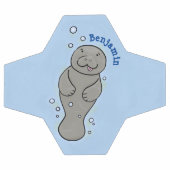 Mignonne manatée bébé avec bulles illustration (Plat)