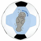 Mignonne manatée bébé avec bulles illustration (Devant)