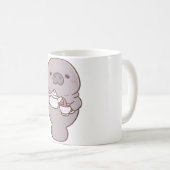 Mignonne Manatee En Versant Du Thé Dans La Tasse D (Devant droit)