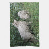 Mignonne Manger Manger Feuille Serviettes de cuisi (Vertical)