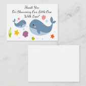 Mignonne Mère Baleine Et Son Bébé Carte de remerci (Devant / Derrière)