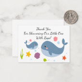 Mignonne Mère Baleine Et Son Bébé Carte de remerci (Devant/Arrière en situation)