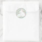 Mignonne mère et bébé garçon lapin autocollants (Sac)