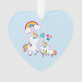 Mignonne Mère et Bébé Unicornes Thème magique (devant)
