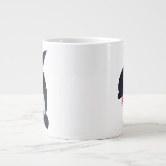 Mignonne Merry Cartoon Killer Whale Jumbo Mug (Devant)