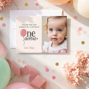 mignonne Miss Carte de remerciements magnifique av