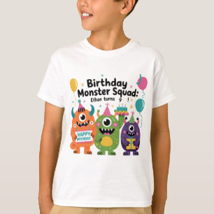 Mignonne Monster Cool Enfants Anniversaire T-shirt
