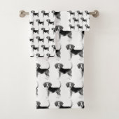 Mignonne Motif D'Un Chien Beagle En Noir Et Blanc (En situation)