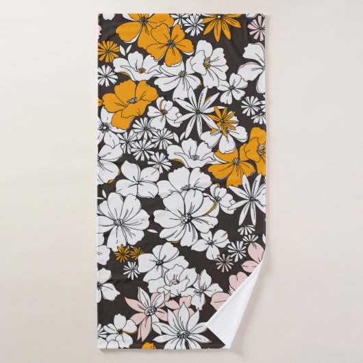 Mignonne Motif Floral Simples Et Simples. Chariot (Serviette de bain)