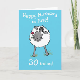 Mignonne mouton Joyeux anniversaire à l'éwe Carte 