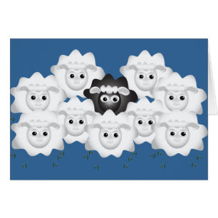 Mignonne mouton noir de la famille