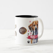 Mignonne Mug à deux tons Amoureux de les chiens (Devant droit)