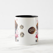 Mignonne Mug à deux tons Amoureux de les chiens (Centre)