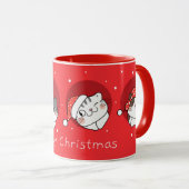 Mignonne Mug de chats de Noël (Devant droit)