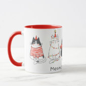Mignonne Mug de chats de Noël (Gauche)