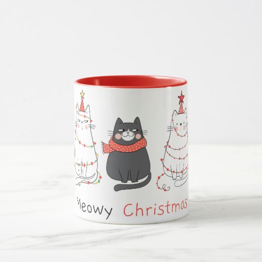 Mignonne Mug de chats de Noël (Centre)