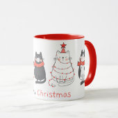 Mignonne Mug de chats de Noël (Devant droit)
