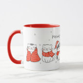 Mignonne Mug de chats de Noël (Gauche)