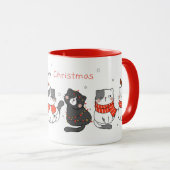 Mignonne Mug de chats de Noël (Devant droit)