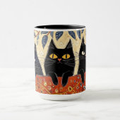 Mignonne Mug de chats noirs (Centre)