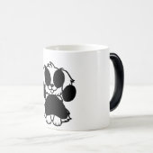 Mignonne Mug de chien noir et blanc (Devant droit)