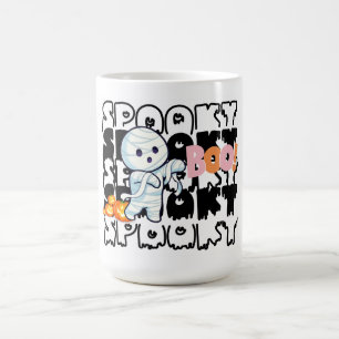 Mignonne Mug de maman d'Halloween - Éffrayant "Boo