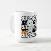 Mignonne Mug de maman d'Halloween - Éffrayant "Boo (Devant gauche)