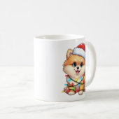 Mignonne Mug de Poméranie de Noël (Devant droit)