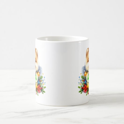 Mignonne Mug de Poméranie de Noël (Centre)