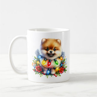 Mignonne Mug de Poméranie de Noël