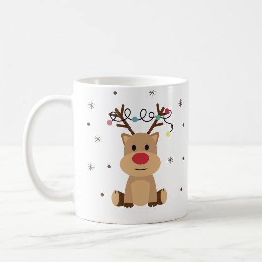 Mignonne Mug de rennes de Noël (Gauche)