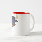 Mignonne Mug de taureau de cartons (Devant droit)