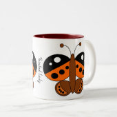 Mignonne Mug Papillon Coloré - Dame Peinte (Devant droit)