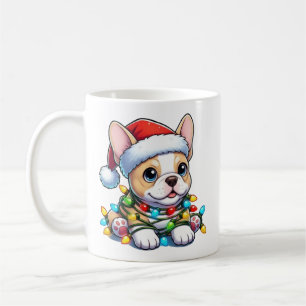 Mignonne Noël Chien-taureau français Mug