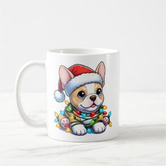 Mignonne Noël Chien-taureau français Mug